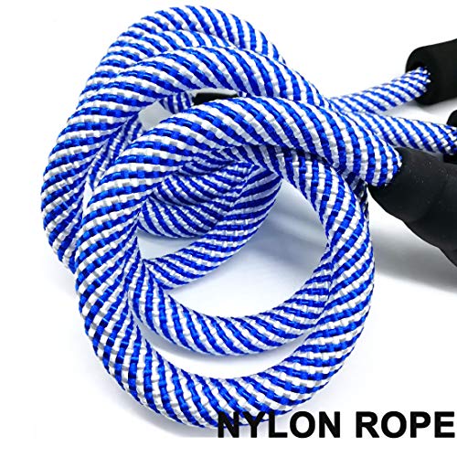 Image of MayPaw Heavy Duty Rope Dog Leash, 1 /2 inch x 6FT Blue Nylon Pet Training Leash, Soft Padded Handle Thick Lead Leash for Large Medium Dogs (1 /2 inch 6ft, Blue)