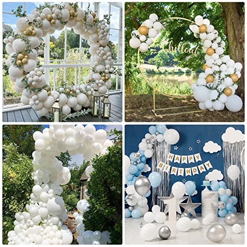 Rubfac 129Pcs White Balloons Different Sizes 18 12 10 5 Inch For Garland Arch,Premium Party Latex Balloons For Birthday Party Graduation Wedding Anniversary Baby Shower Party Decoration #TOP4