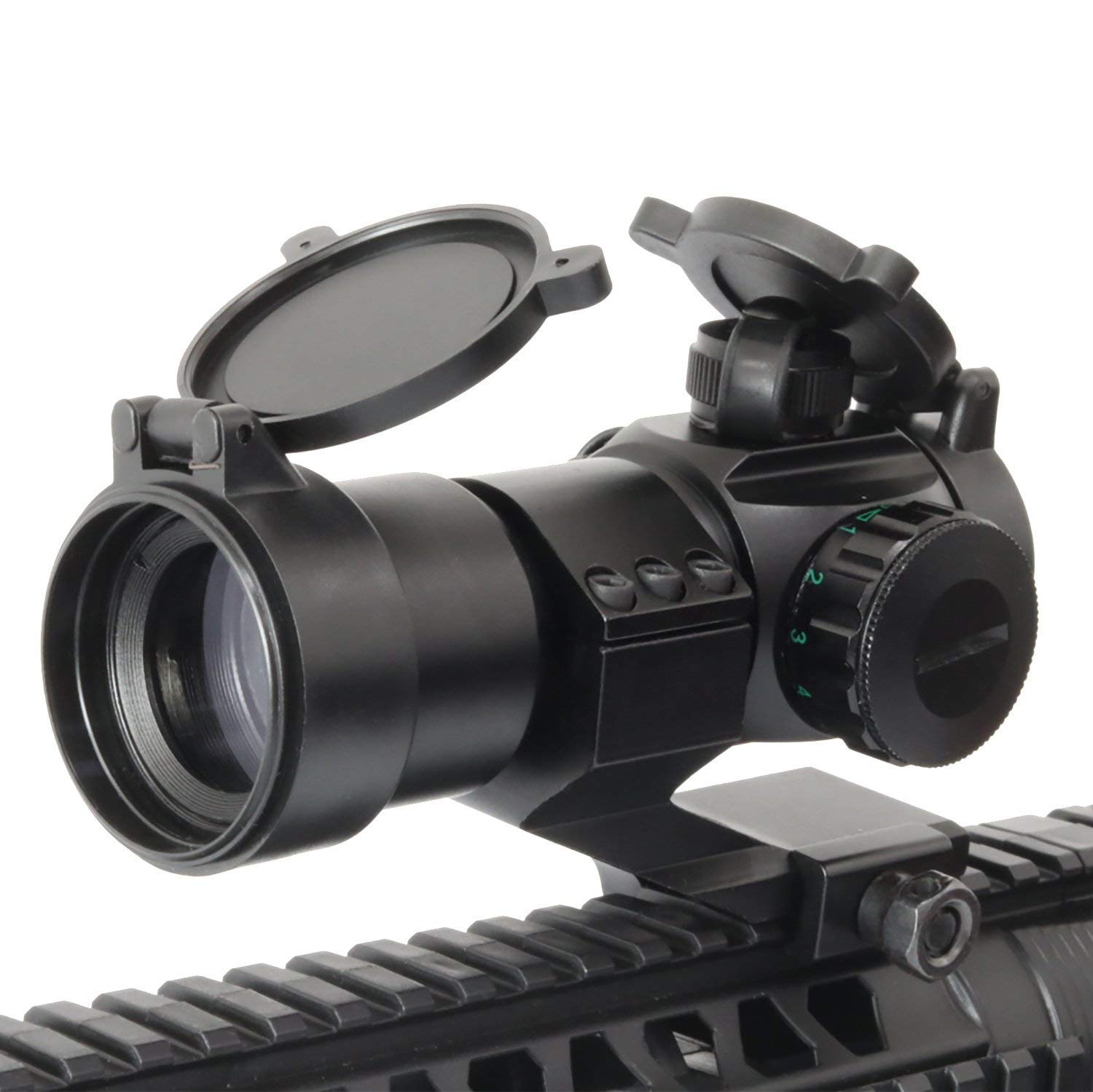 Sutekus HD-M3 Tactical Red & Green Dot Holographic Sight 4 MOA Point Location 0.8inch(20mm) Rail Mount
