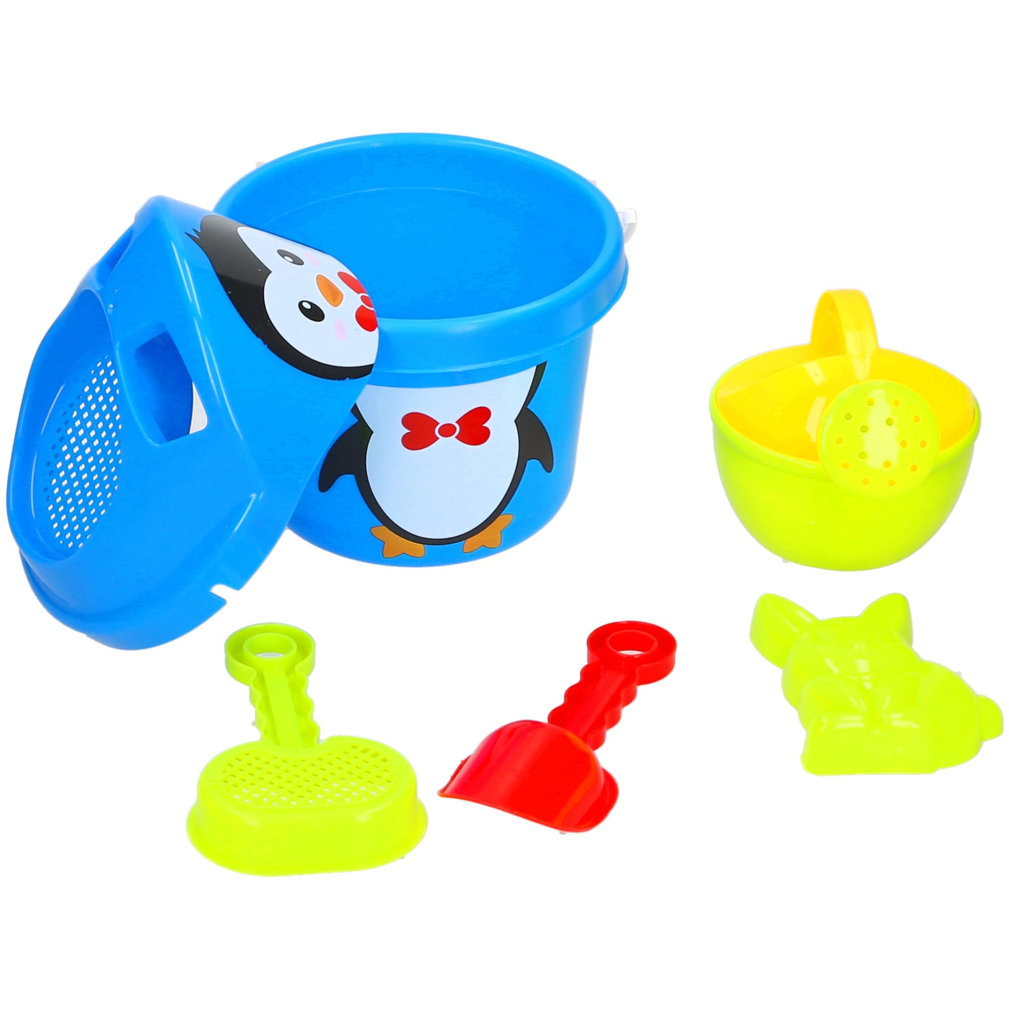 Fun Zone Kids Beach Sand Toy Set, Penguin and Giraffe Bucket Sets with Beach Tools, Summer Fun for Ages 18+ Months - Image 3