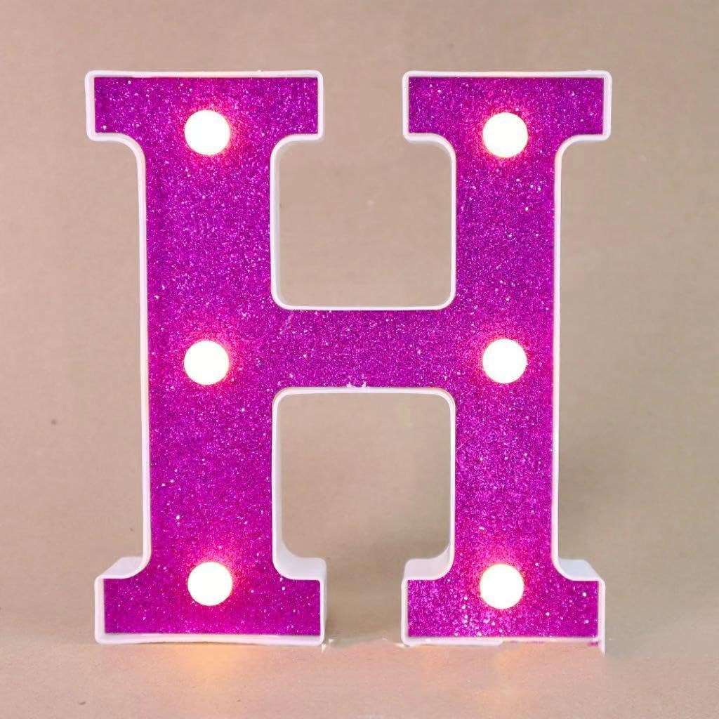 LED Marquee Letter Lights, Light Up Letters Glitter Alphabet Letter Sign Battery Powered for Night Light Birthday Party Wedding Girls Gifts Home Bar Christmas Decoration