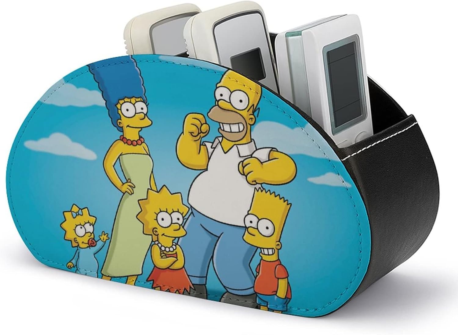 シンプソンズ リモコンラッククス 小物入れ リモコンラック 卓上収納ボックス 文房具整理 ザー Puボックス セール特価品 収納ポックス フランネル 卓