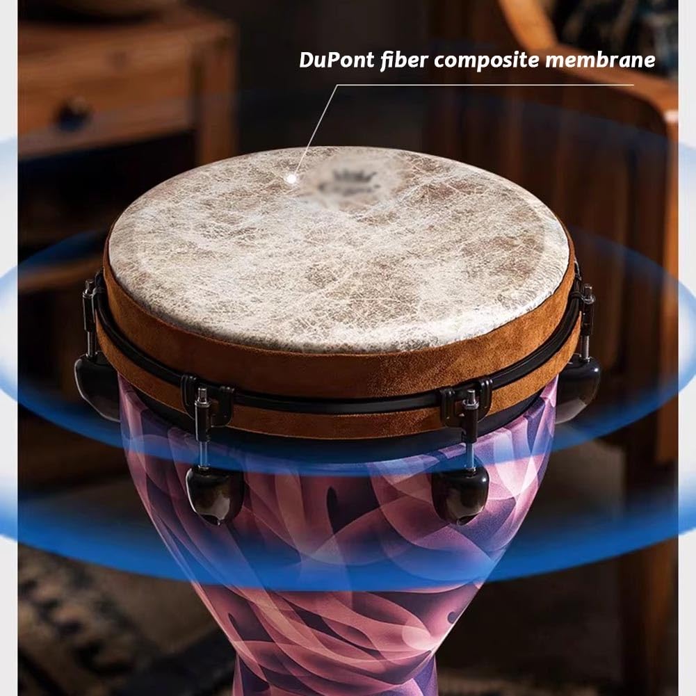 Tamburo Djembe Professionale, Tamburi Africani Per Adulti Cavità In Fibra Di Carbonio Composita Regali Per Musicisti(#4,10in)
