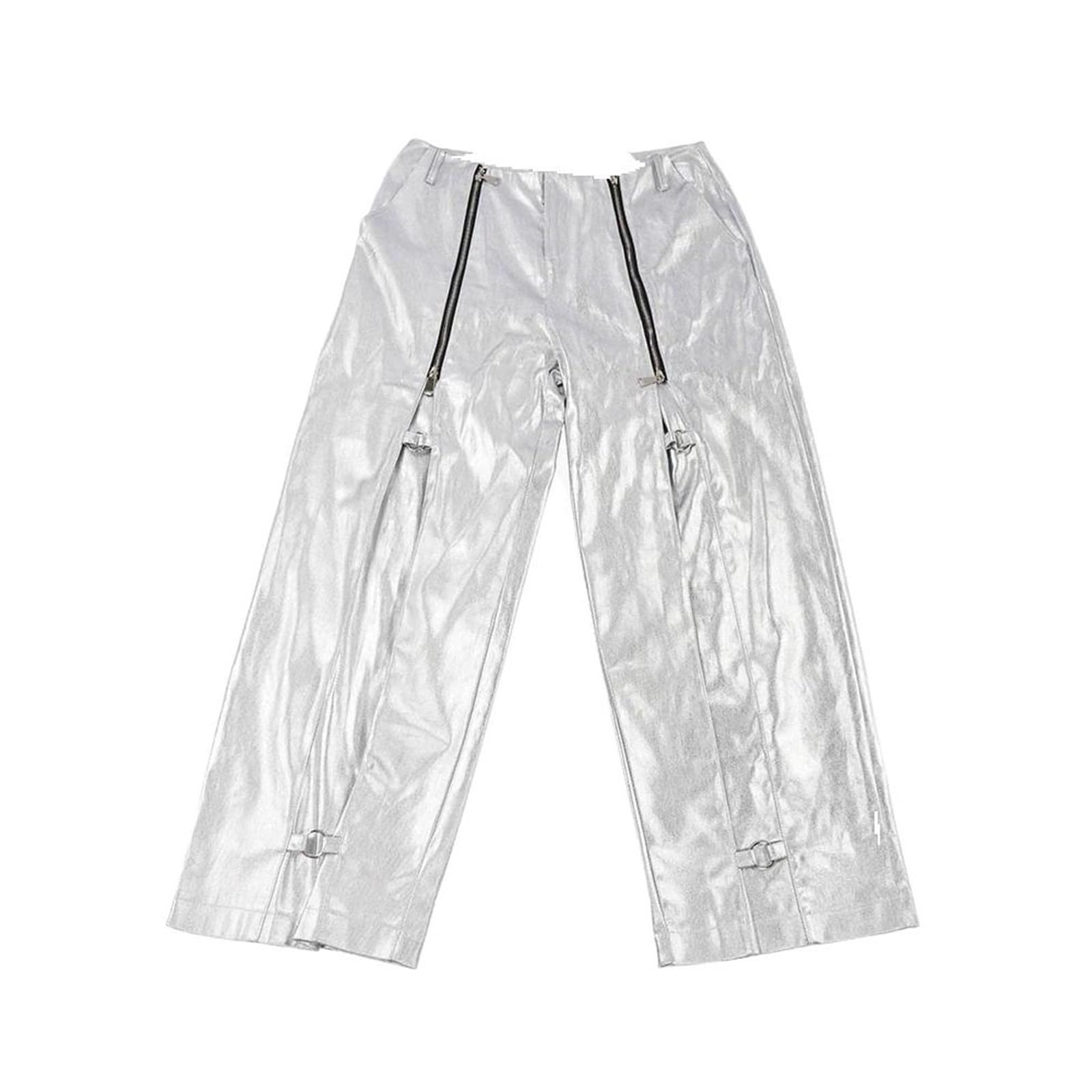 Uomo Primavera Autunno Pu Pelle Pantaloni Morbidi Casual Dettaglio Cerniera Street Pantaloni