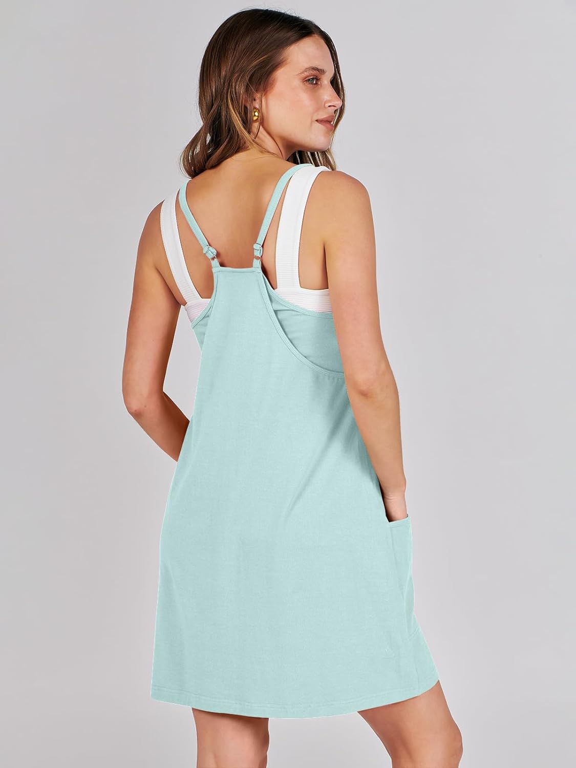 ANRABESS Women Athletic Dress Summer Tennis Workout Active Sports Mini Romper Dress Built in Shorts Travel Vacation Clothes - Image 5