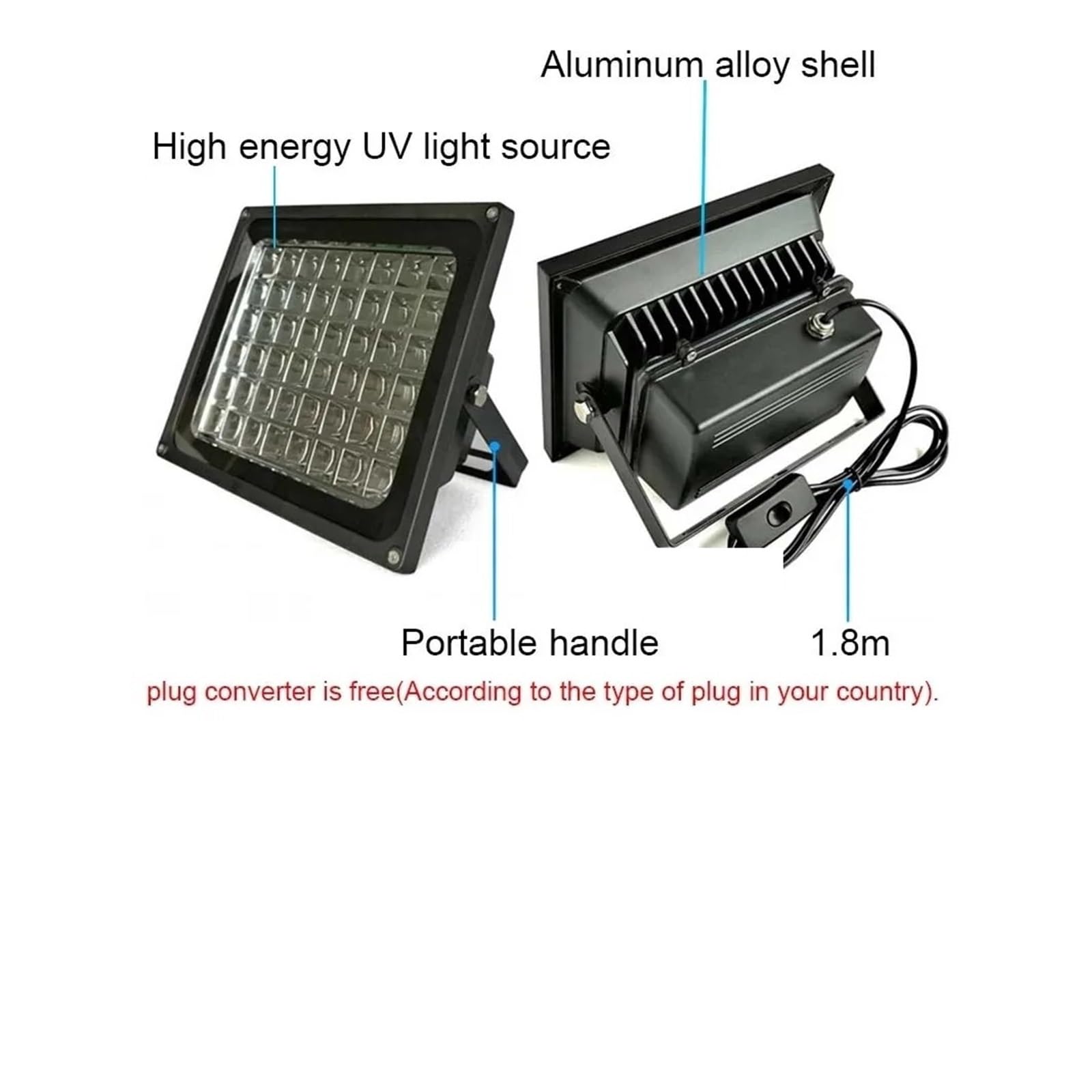 Luce LED UV, 50W 100W LED UV Resina Che Cura Luce 405nm 395nm 365nm Lampada A Raggi Ultravioletti for SLA DLP 3D Stampante Resina PCB riparazione Olio Verde Lavoro Manuale FAI DA TE Che Cura per unghi
