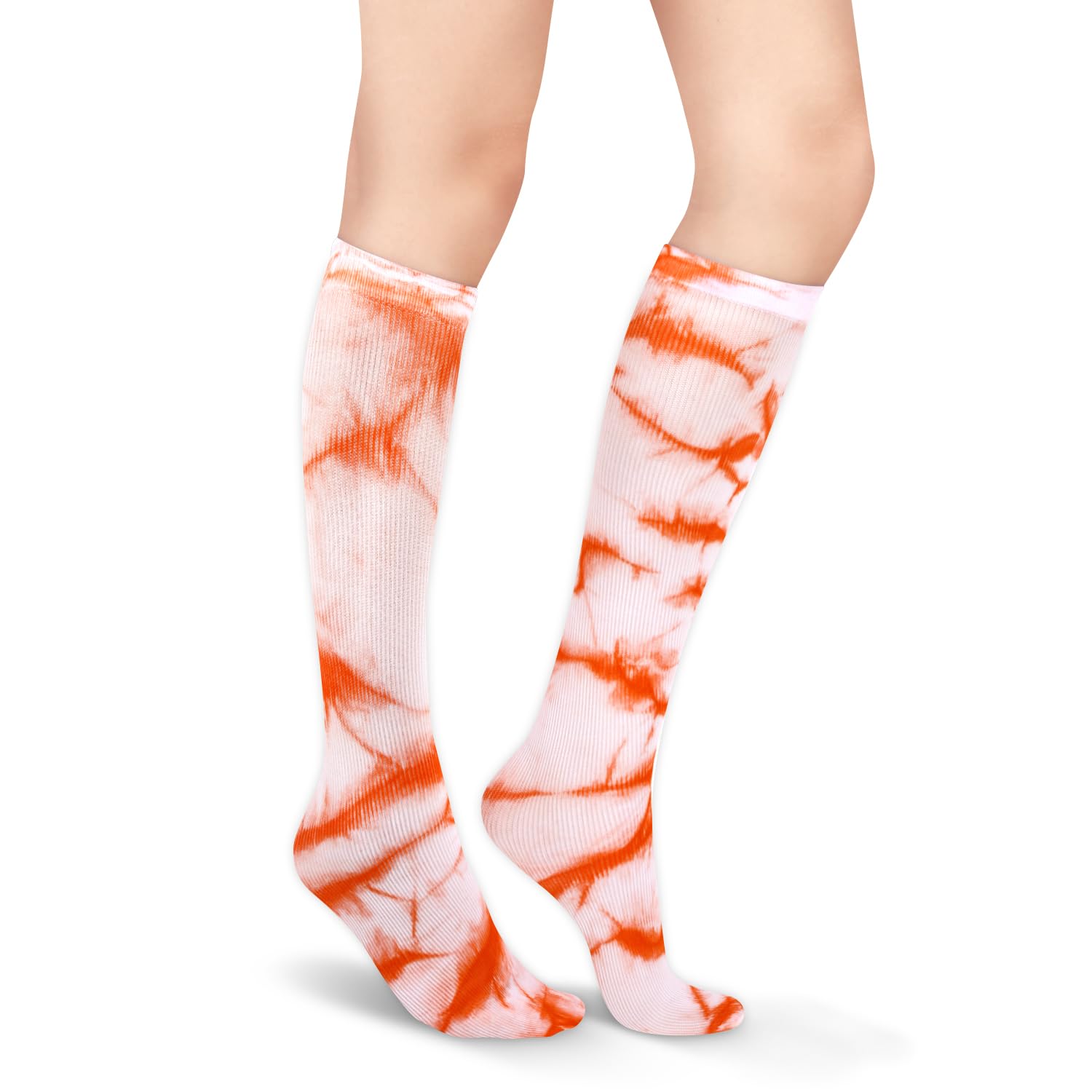 Benefeet Sox Women Girls Thin Nylon Knee High Socks Long Tube Socks Unisex Soft Cozy High Calf Sock Tie Dye/Gradient