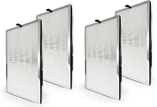 Nispira 112 Filtro de repuesto para purificador de aire V2.0 112 MA 112R True HEPA carbón activado tamaño 20.3" x 11.9" x 2.5", 4 paquetes