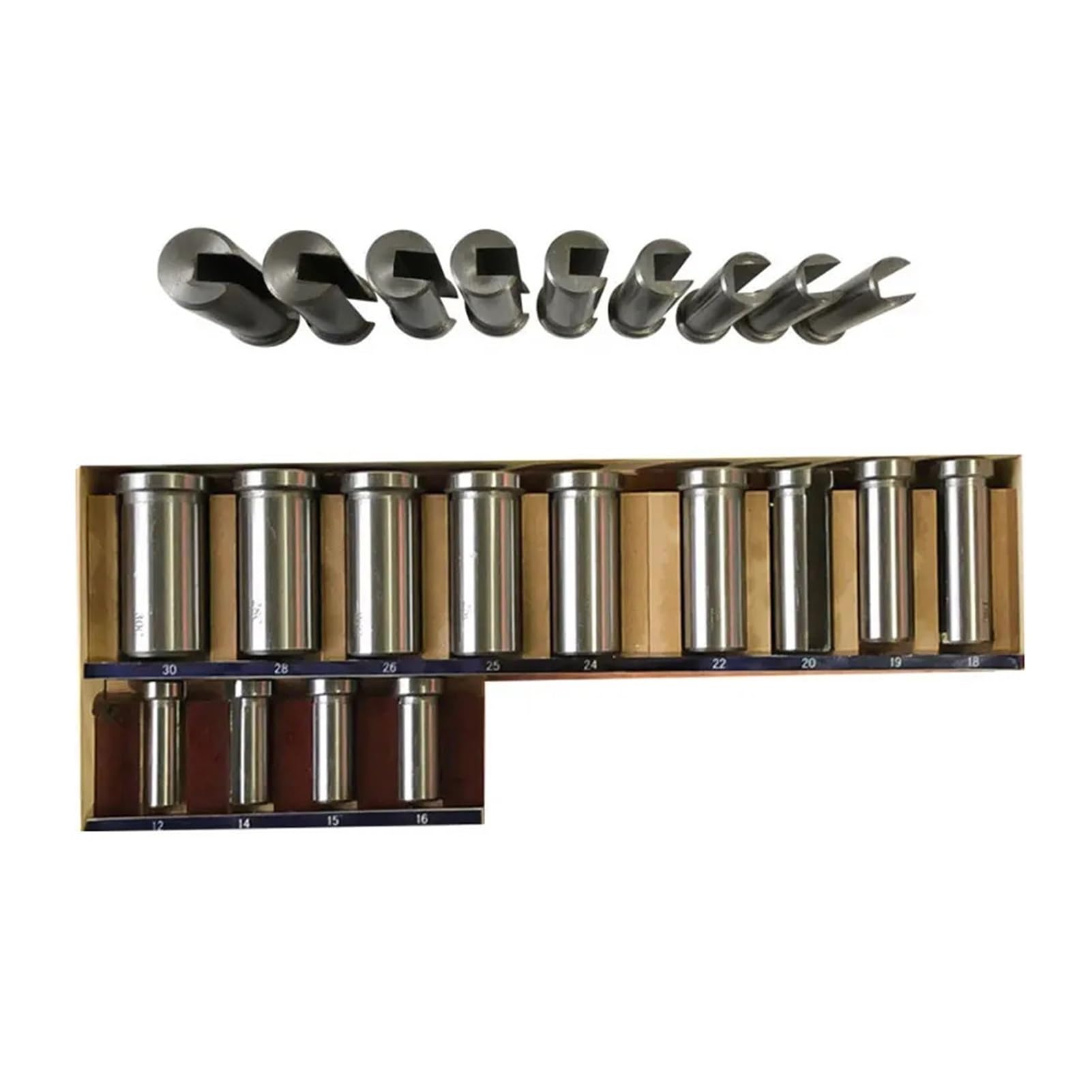 VARNOK Broche à rainurer Broches à clavette Type B, Douilles 12 mm/14 mm/15 mm/16 mm, Type C 18 mm/19 mm/20 mm/22 mm/24 mm/25 mm/26 mm/28 mm/30 mm for Broches(12B 16.6x43mm)
