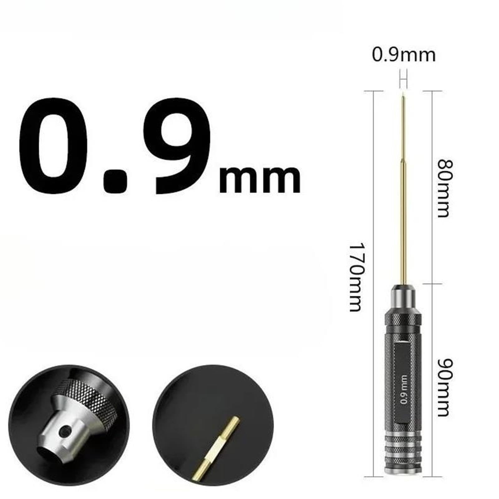 Kit D'outils Tournevis Hexagonal Acier Blanc 0.9-3.0mm pour Réparation RC