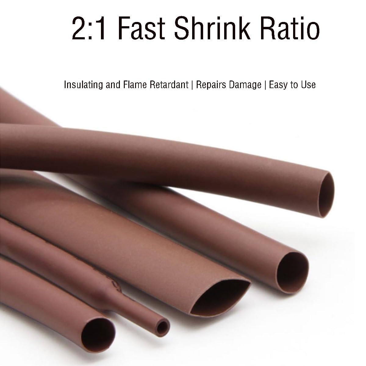 2:1 Guaine Termorestringenti 7.9mm e 2m di Lunghezza,Impermeabile,Nastro Isolante e Termorestringente per Il Collegamento dei Cavi Elettrici,Diversi Tipi Opzioni di Diametro,6mm（30m）