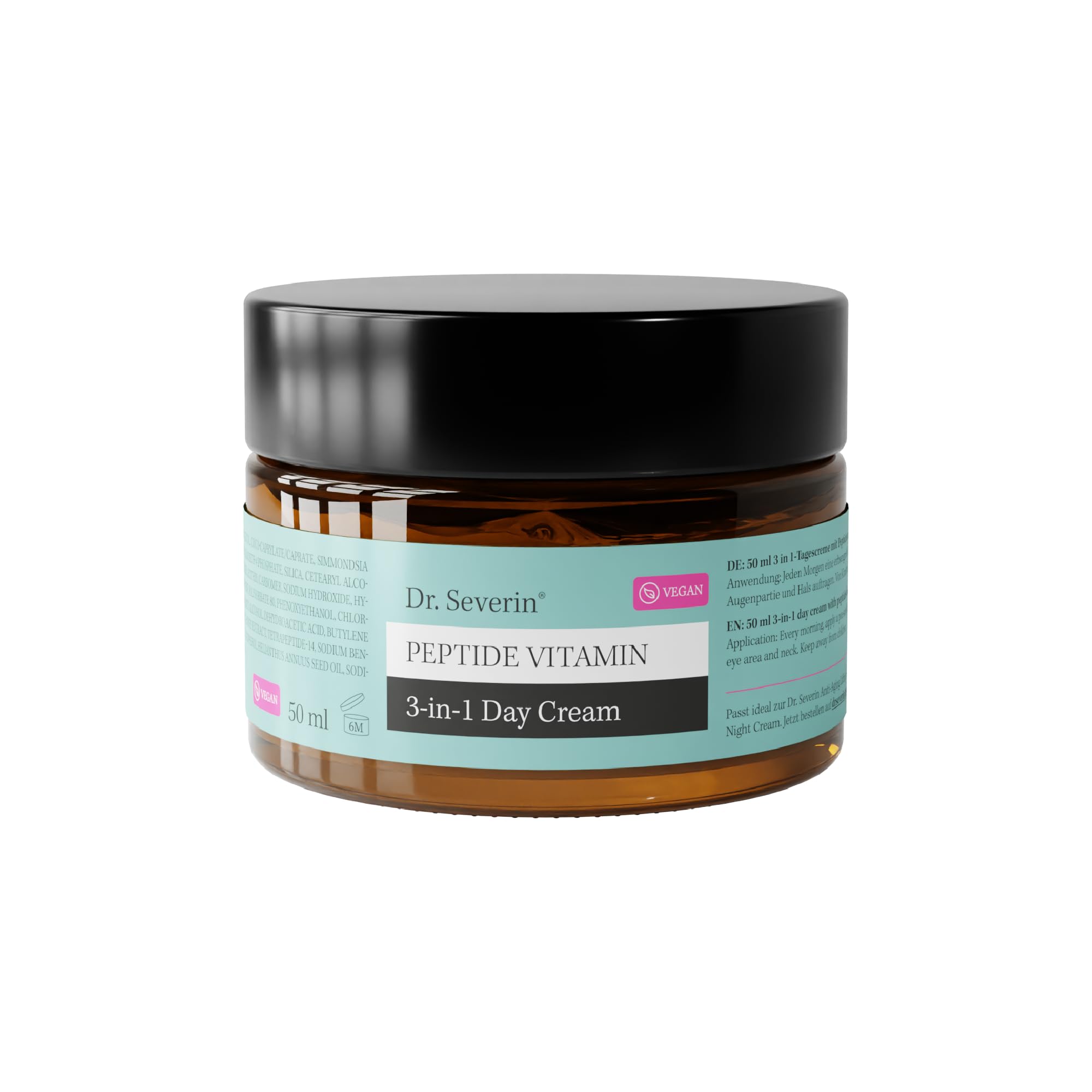 Dr. Severin Peptide Vitamin 3-in-1 Day Cream 50 ml I Formel mit vegan Retinol (Bakuchiol), Niacinamide (Vitamin B3) und Hyaluronsäure I Anti-Aging Gesichtscreme I Lifting Effekt I Tagescreme