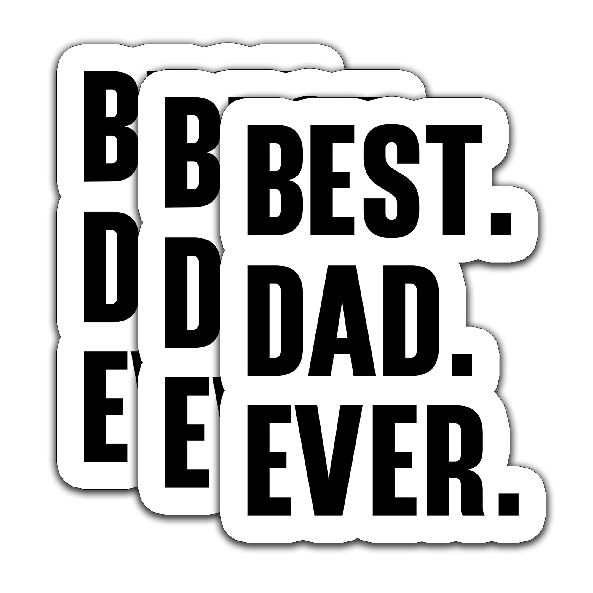 (3Pcs) Best Dad Ever Sticker Dad Stickers Dad Decal Father Stickers Waterproof Vinyl Decals for Books Laptops Phones Water Bottles Tumblers, Father's