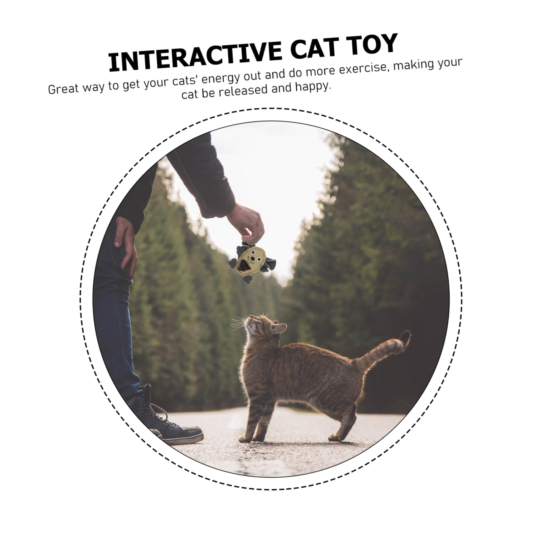 SUPVOX Lot De 5 Jouets Interactifs en Toile pour Chat en Forme De Queue À Mâcher 3 Pièces X 5