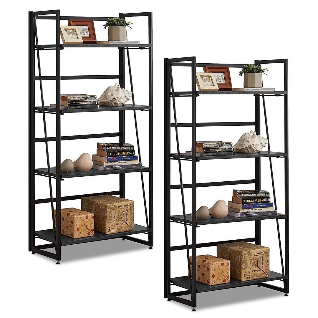 モリコーYahoo!店FutureCharger Ladder Shelf, 4Tier Book_並行輸入品 Bookshelf