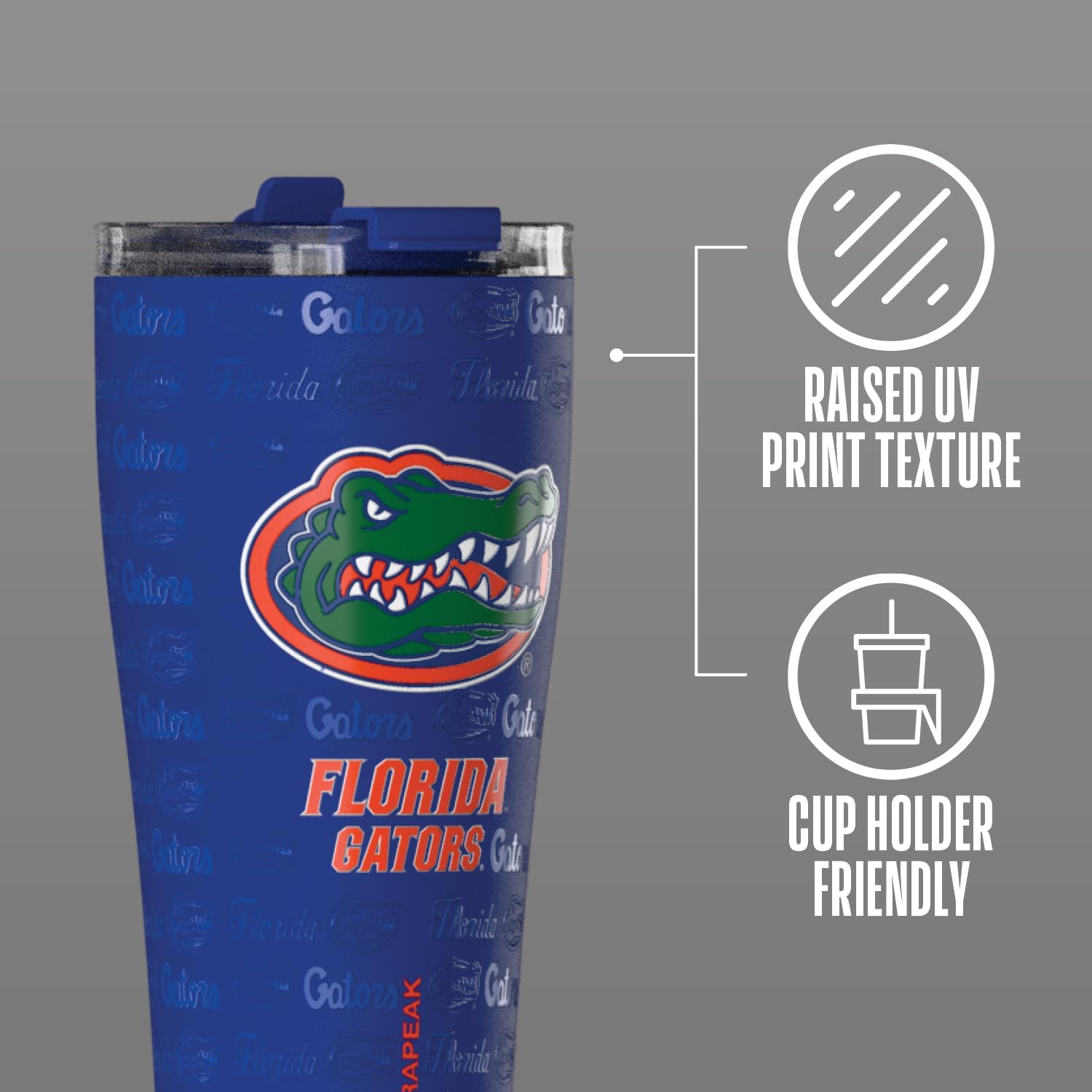 Hydrapeak Officially Licensed Florida Gators Roamer 25 oz Stainless Steel Tumbler, Insulated Tumblers, Water Bottle With Straw - Image 3