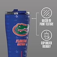 Vista 3 de Hydrapeak Vaso de acero inoxidable con licencia oficial de Florida Gators Roamer de 25 onzas, vasos aislados, botella de agua con popote