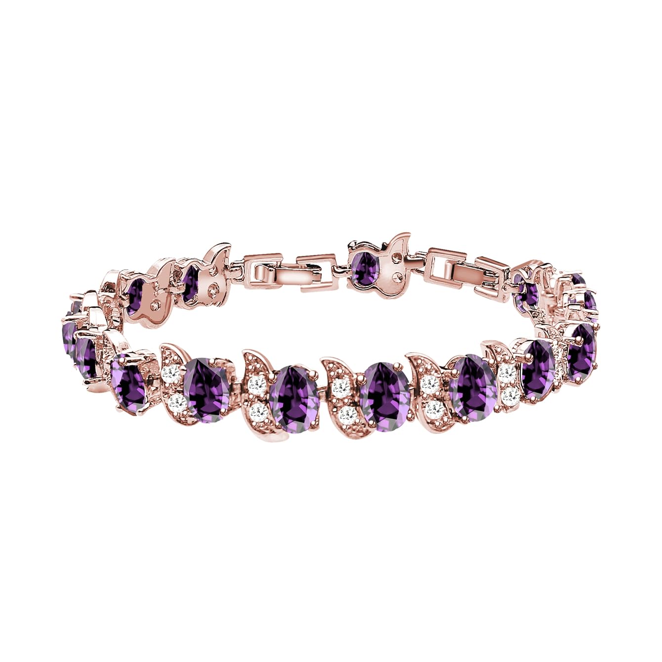 LMXXVJ Fashion Tennis Bracelet Created Emerald White Gold Plated Charm Bracelet Gifts Jewelry for Women
