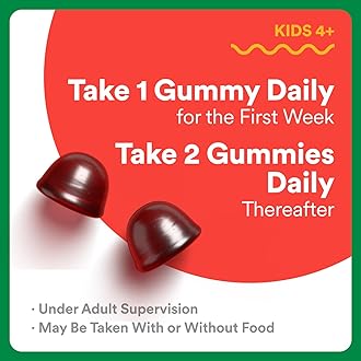 Kids Fiber & Veggies: Prebiotic Fiber Gummies for Kids, Fiber Supplement with Inulin, Organic Green Veggie Blend, Vegan, Gluten Free, Mixed Berry Flavor, 60 Count (30 Day Supply)