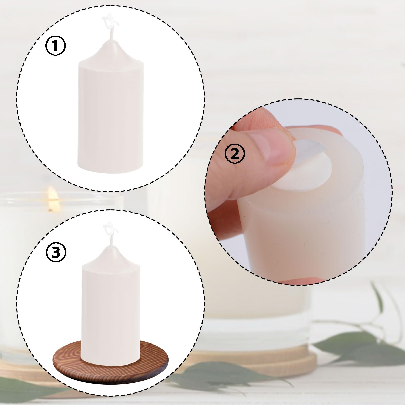 Moule à Bougie En Forme D'œuf - Plastique Transparent, 5,7x7,5 Cm, Capacité 80g - Pour Artisanat, DIY