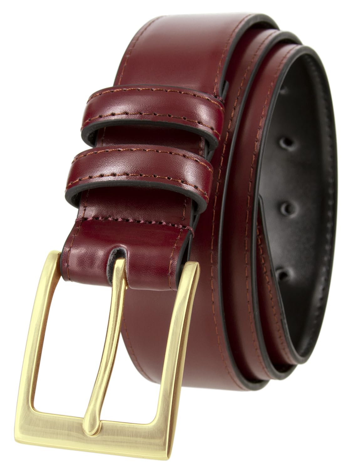 Mens Belt Classic Genuine Leather Smooth Dress Belt 1-3 8 35mm Wide