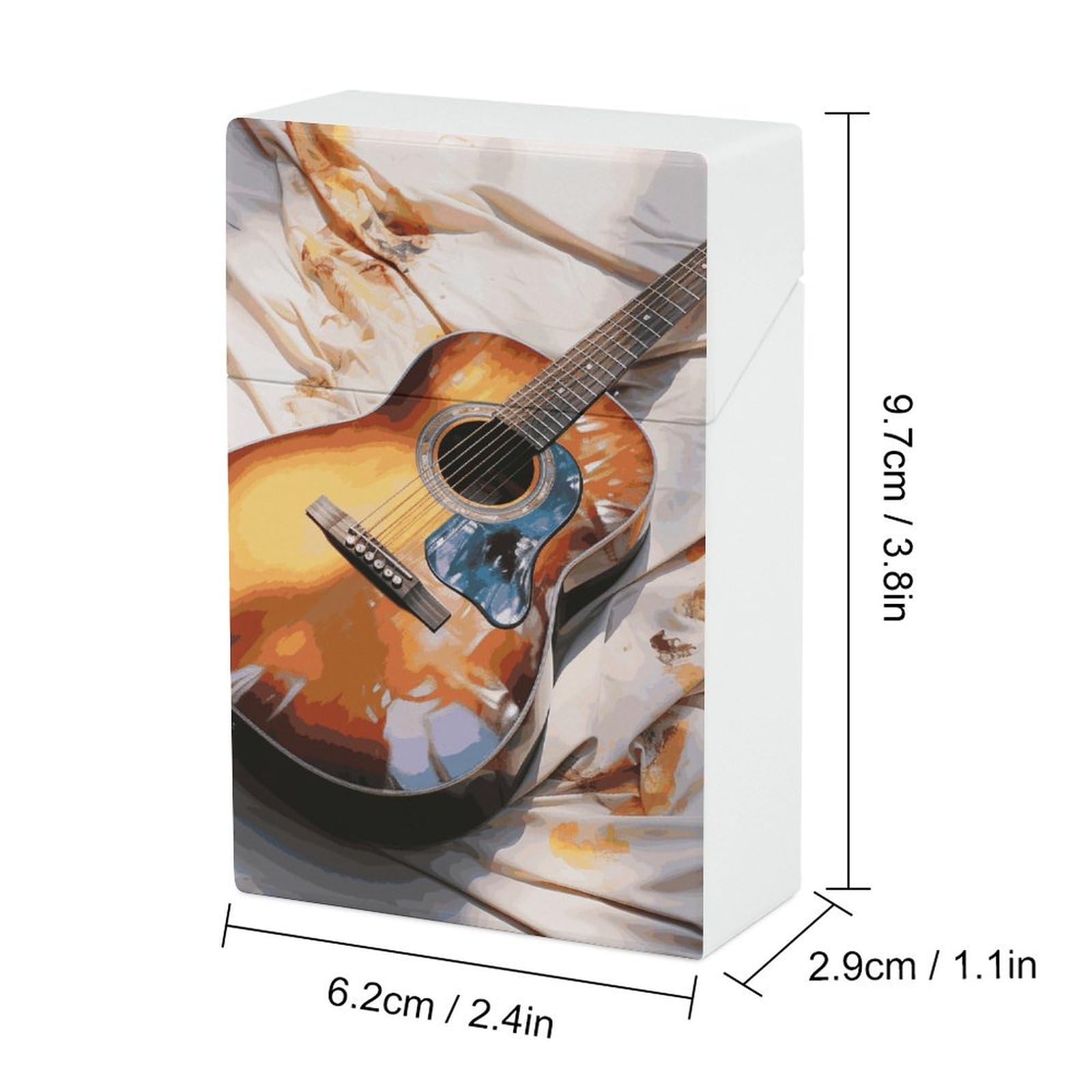 Amazon.com: Cigarette Case Vintage Cigarettes Holder Watercolor Acoustic  Guitar King Size Cigarette Box Waterproof Lightweight Cigarettes Dispenser  for Men Women Smoker Gift : Health & Household