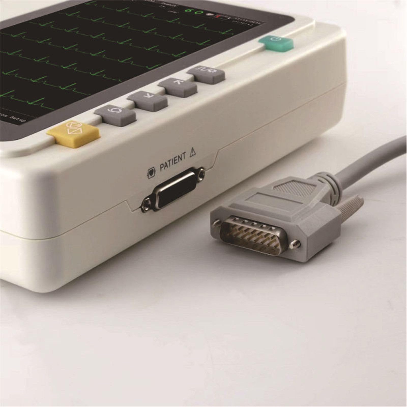 Moniteur ECG Portable - électrocardiographe à écran Tactile 7 Pouces, Moniteur Cardiaque, électrocardiographe Couleur LCD 3 Canaux à 12 Dérivations, pour La Surveillance des Signes Vitaux