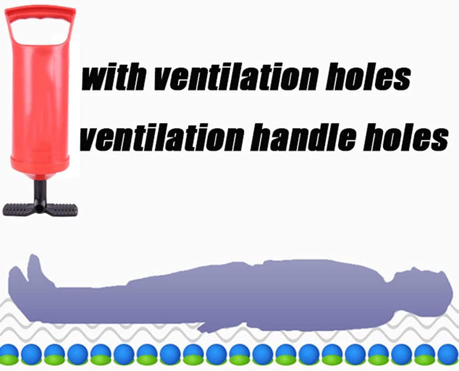 Colchón Inflable Antiescaras para Camas De Hospital - Baja Pérdida De Aire, No Es Necesario Usar Electricidad, Previene Las Úlceras por Presión Y Las Escaras,B