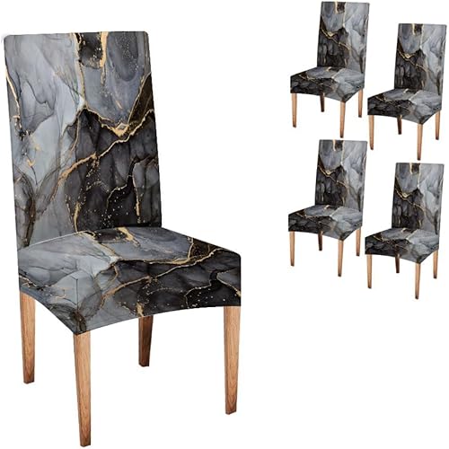 Miniatura 48 de CAPSCEOLL Juego de 4 fundas para sillas de comedor, color turquesa, turquesa, turquesa, turquesa, turquesa, verde azulado, fundas de asiento Parson