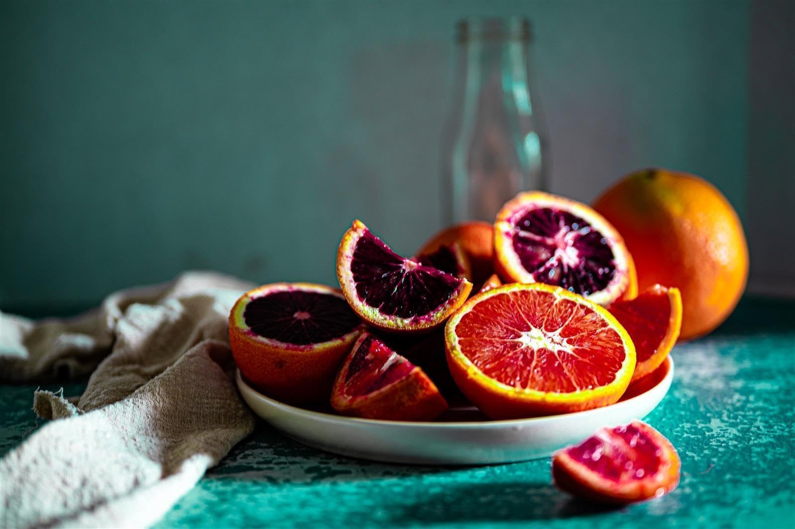 Caramanfruit Blutorangen-Frucht-Püree - 4x 1kg - süß-herbe sizilianische Blutorangen, natürliche Zitrusfrucht, frei von Farb- und Konservierungsstoffen, für Cocktails, Smoothies, als Saft