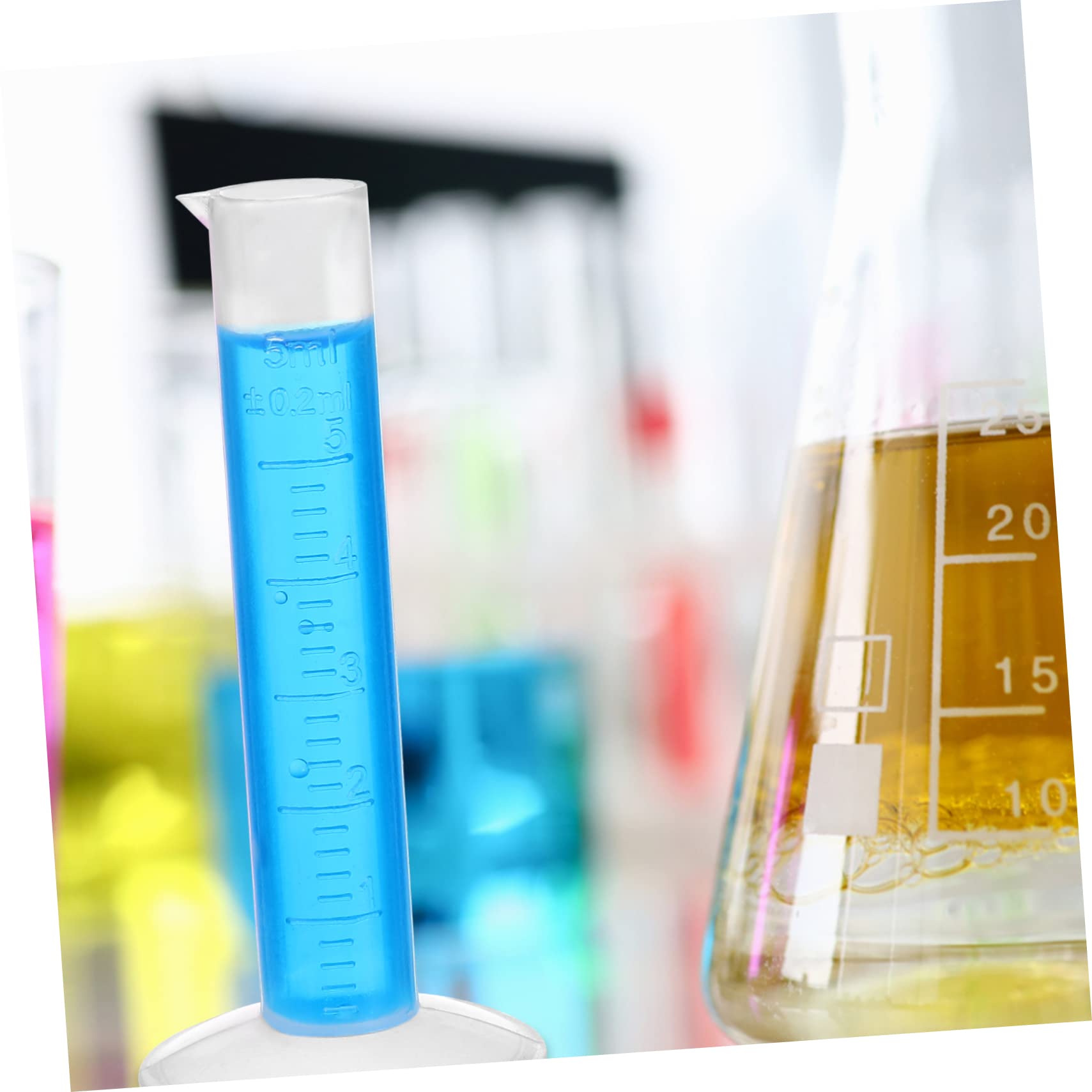 SOLUSTRE 3juegos Cilindros Graduados De Plástico Con Medidores y Pipetas Para y Cocina Cilindros De De Pipetas Cepillo Para Tubos
