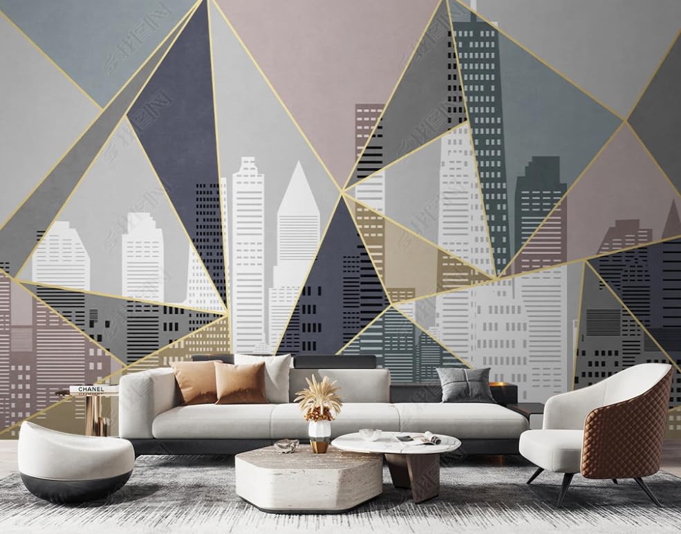 Poster geant mural architecture minimaliste intisse premium