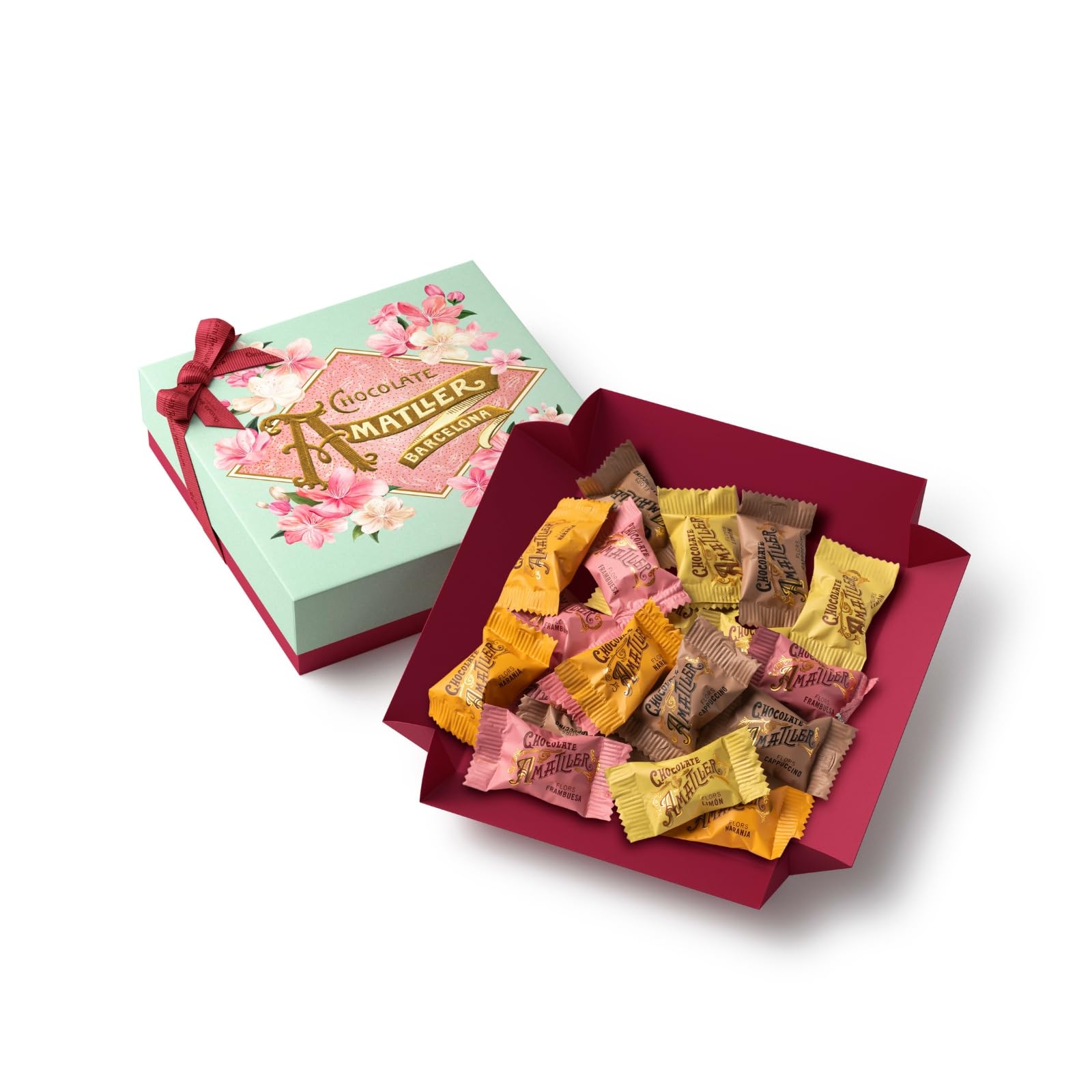Caja de Flors de Chocolate surtidas, 4 variedades, 144g | Chocolate Amatller