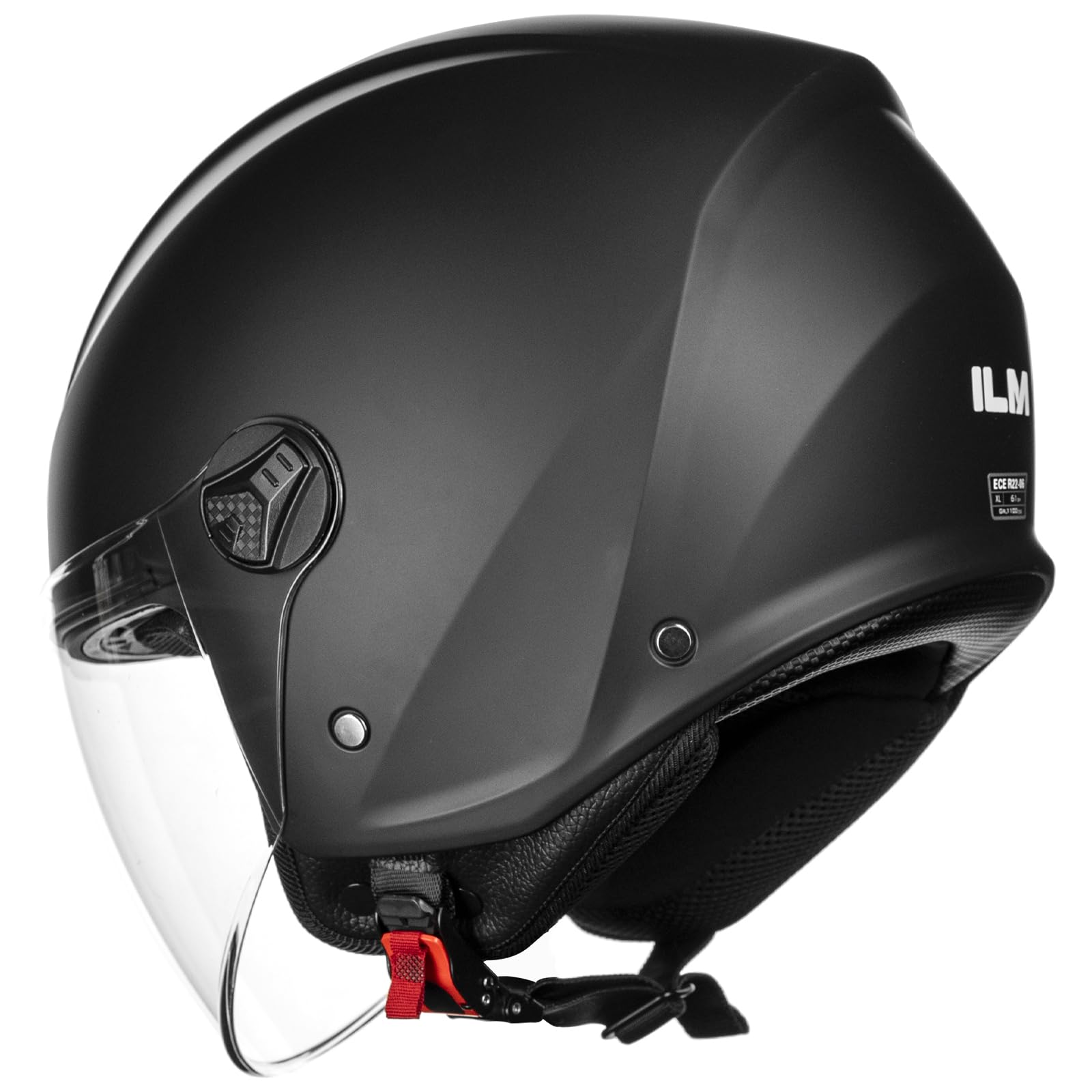 ILM Casco Moto Jet con Visiera Vintage Donna Uomo Scooter Vespa Omologato ECE,Modello 506