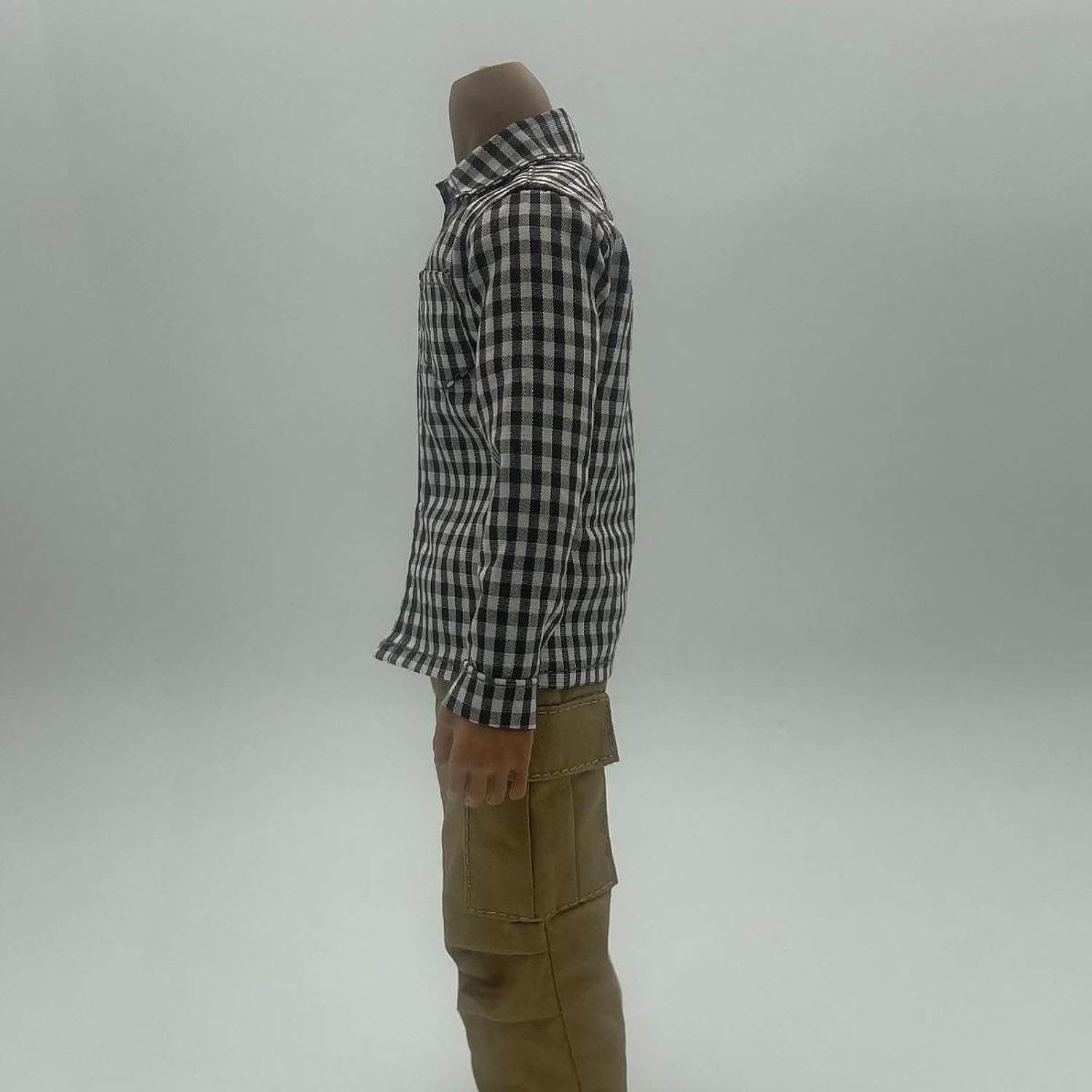1:6 Scale Action Figure Clothes Plaid Shirt Trousers for 12 Inch Male Dolls