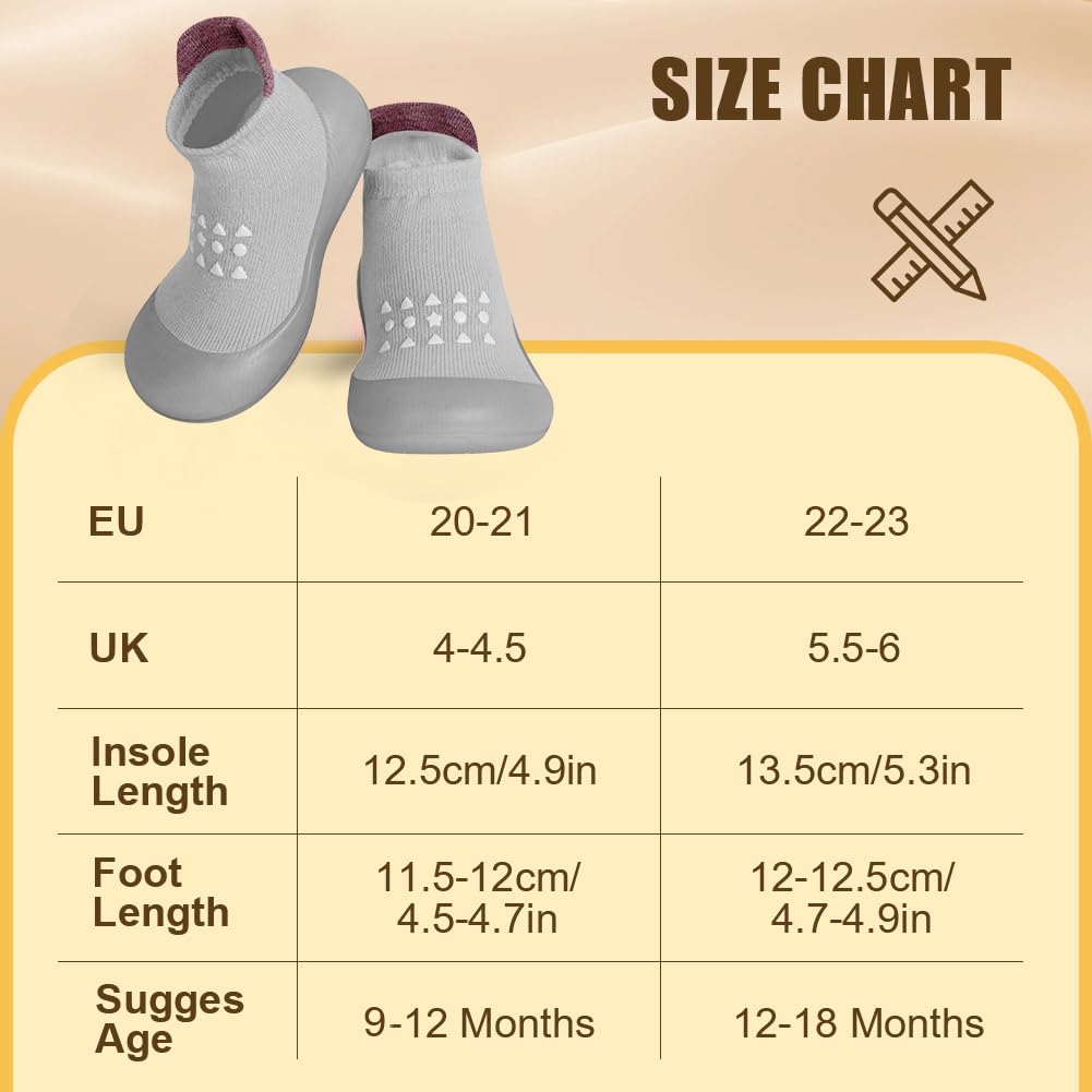 flintronic Scarpe per Primi Passi per Bambini, Sneakers con Suola Morbida Antiscivolo per Bambini, Scarpe da Passeggio per Neonati Traspiranti, Scarpe per Bambini con Suola in Gomma Morbida