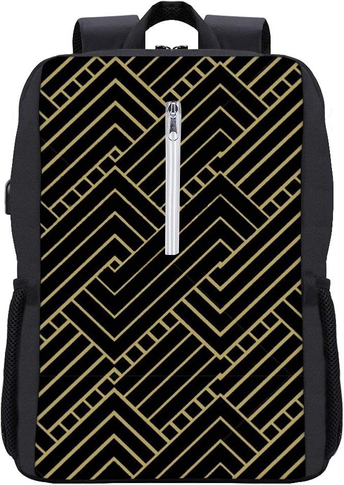 Amazon Co Jp バックパック リュックサック レディース メンズ 人気 チェーンパターン ビジネスリュック Pcリュック ラップトップバック ファッション アウトドア デイパック おしゃれ カジュアル 防水 大容量 耐衝撃 旅行 通勤 通学 男女兼用 シューズ バッグ