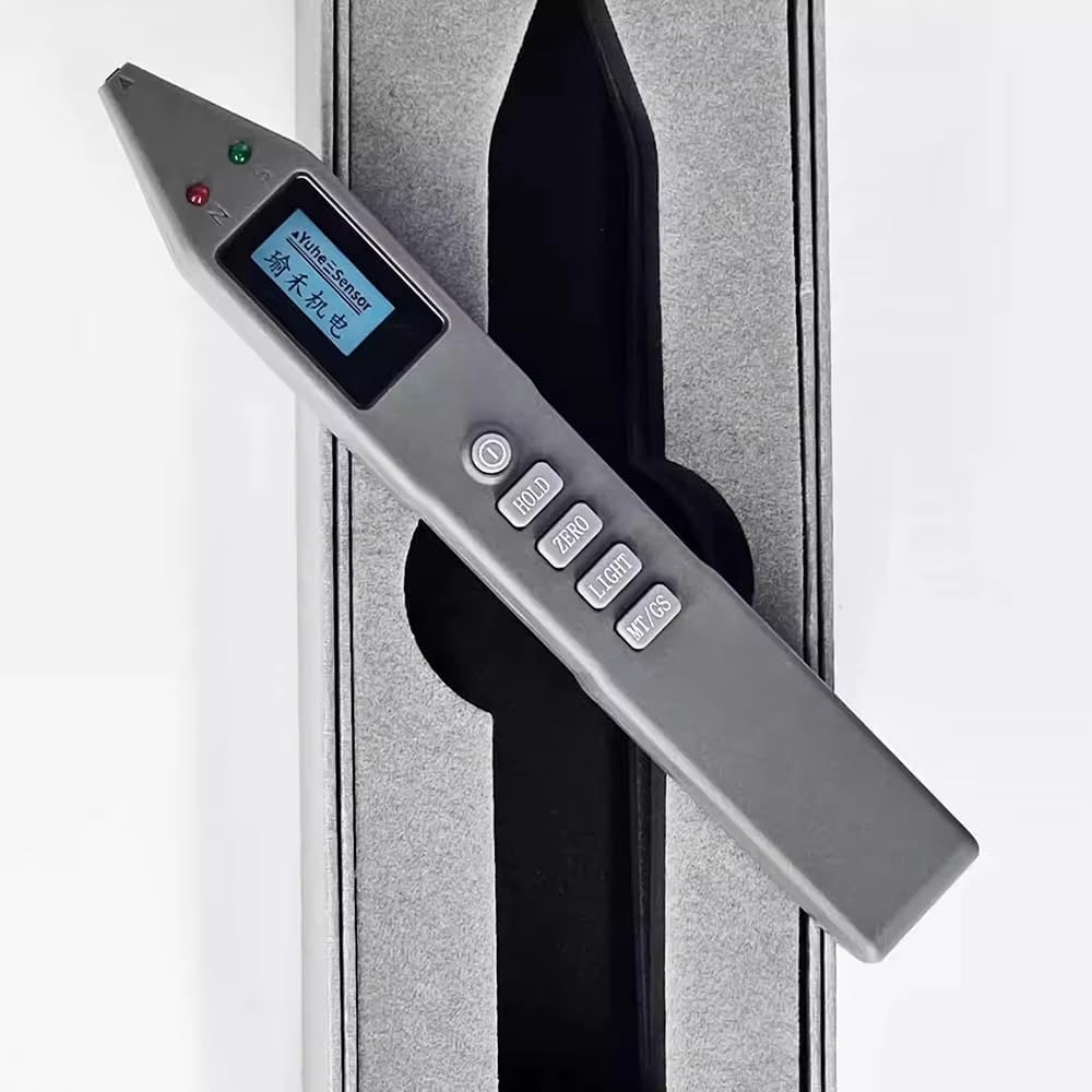 Miernik natężenia pola magnetycznego, przenośny cyfrowy Teslparametr, ze wskaźnikiem polaryzacji LED N/s, łatwy w użyciu, 0-2500 m, ogólna dokładność ± 5%, do warsztatów i klas