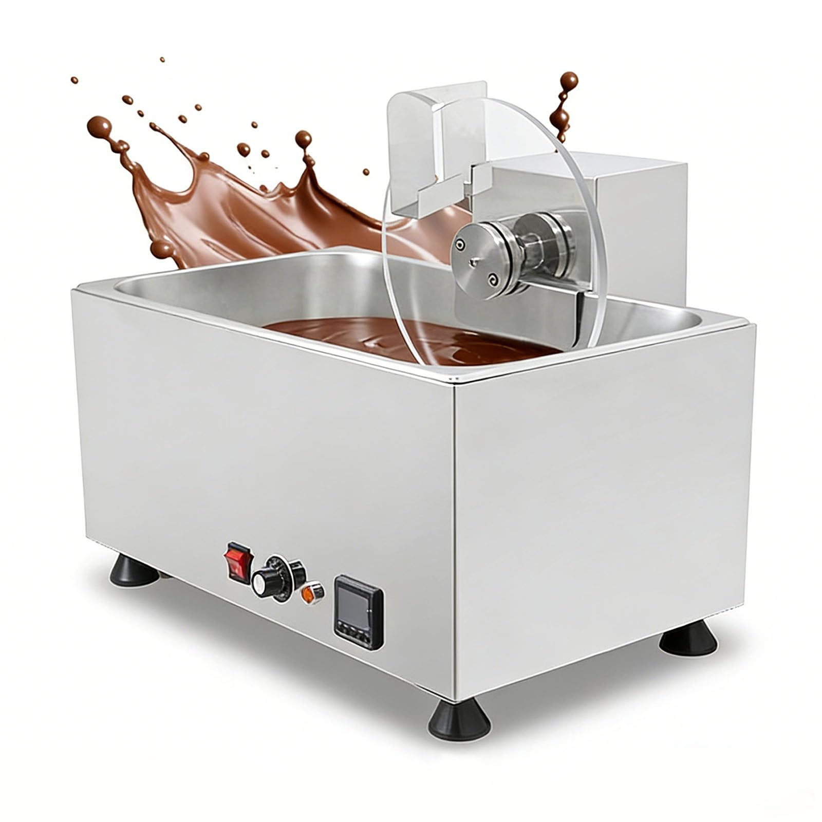 YXYLJOZ 14L Chocolate Tempering Machine for Home & Commercial | Temp & Speed Control | Easy Clean Stainless Steel | Perfects for Bars, Truffles & Bonbons