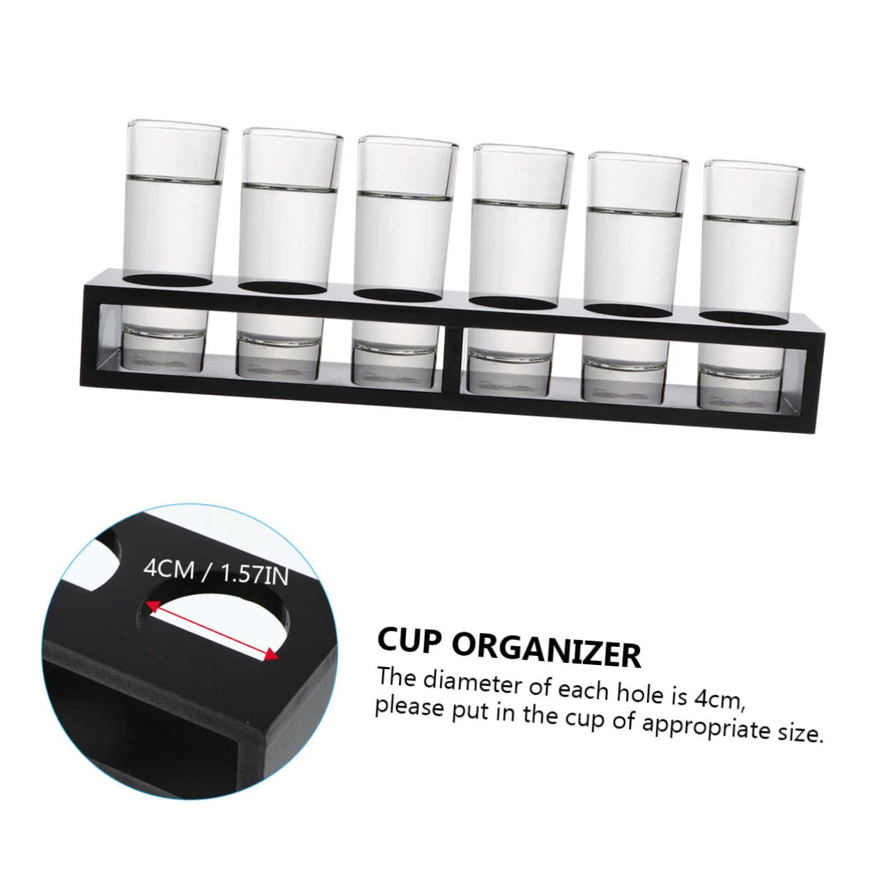 Ciieeo Wooden Tumbler Holder Practical Cup Storage Rack for Kitchen Bar and Ktv Polished Design for Standard Glasses Stylish Shot Glass Organizer for Parties