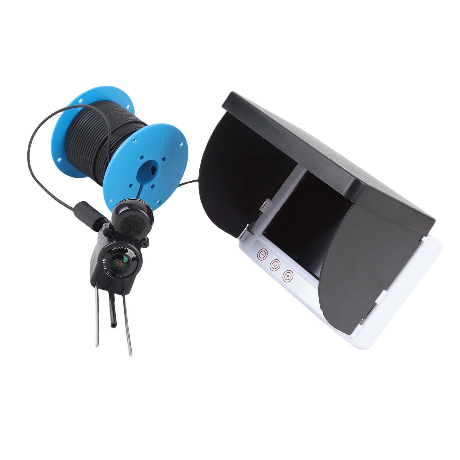 Cámara Buscador de Peces Impermeable, Sonda de Pesca Submarina 1080P, Pantalla de 4,3 Pulgadas, Buscador de Profundidad de Peces Portátil para Acuicultura