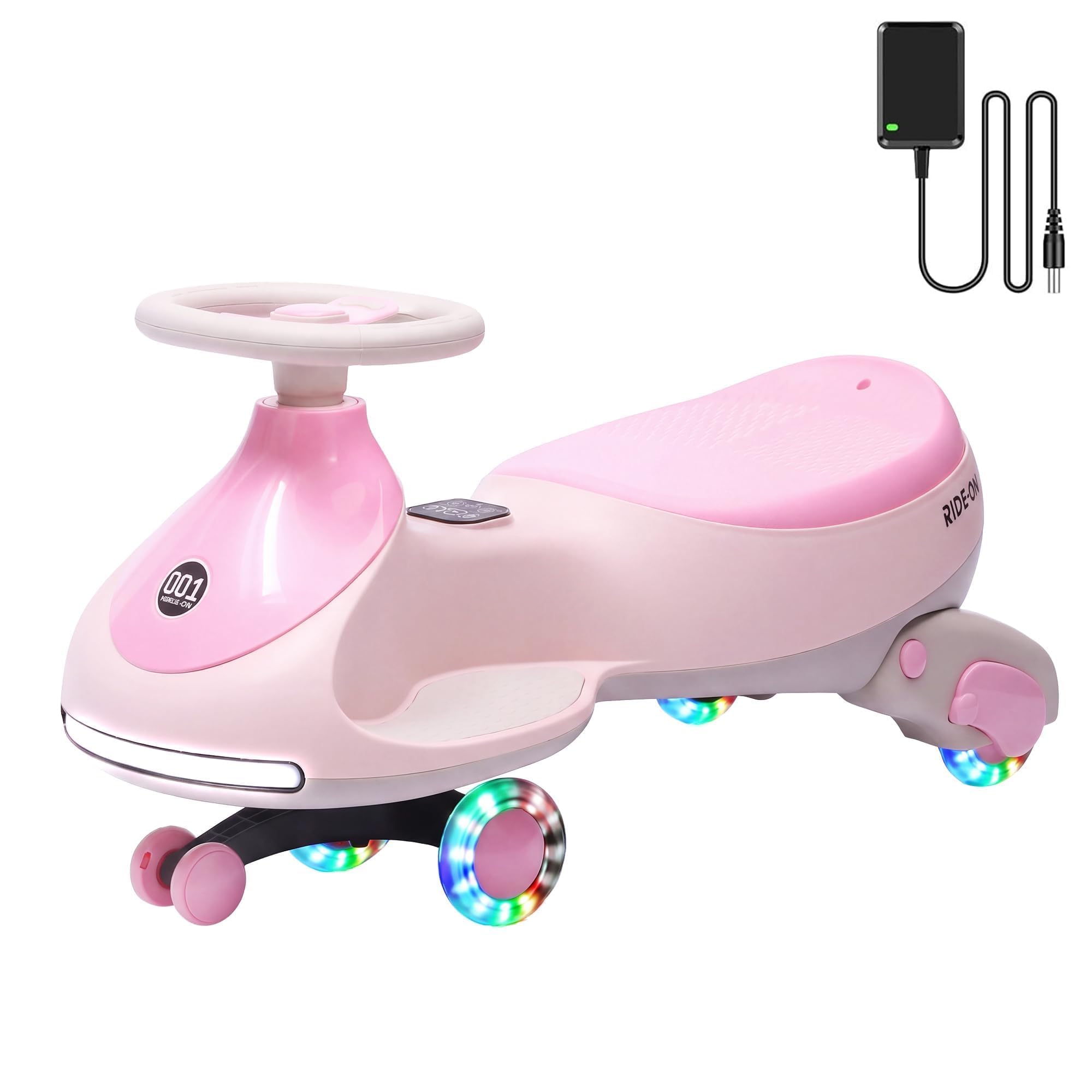12V Battery Powered Kids Wiggle Ride on Car, 2 in 1 Electric Swing Car — image 1