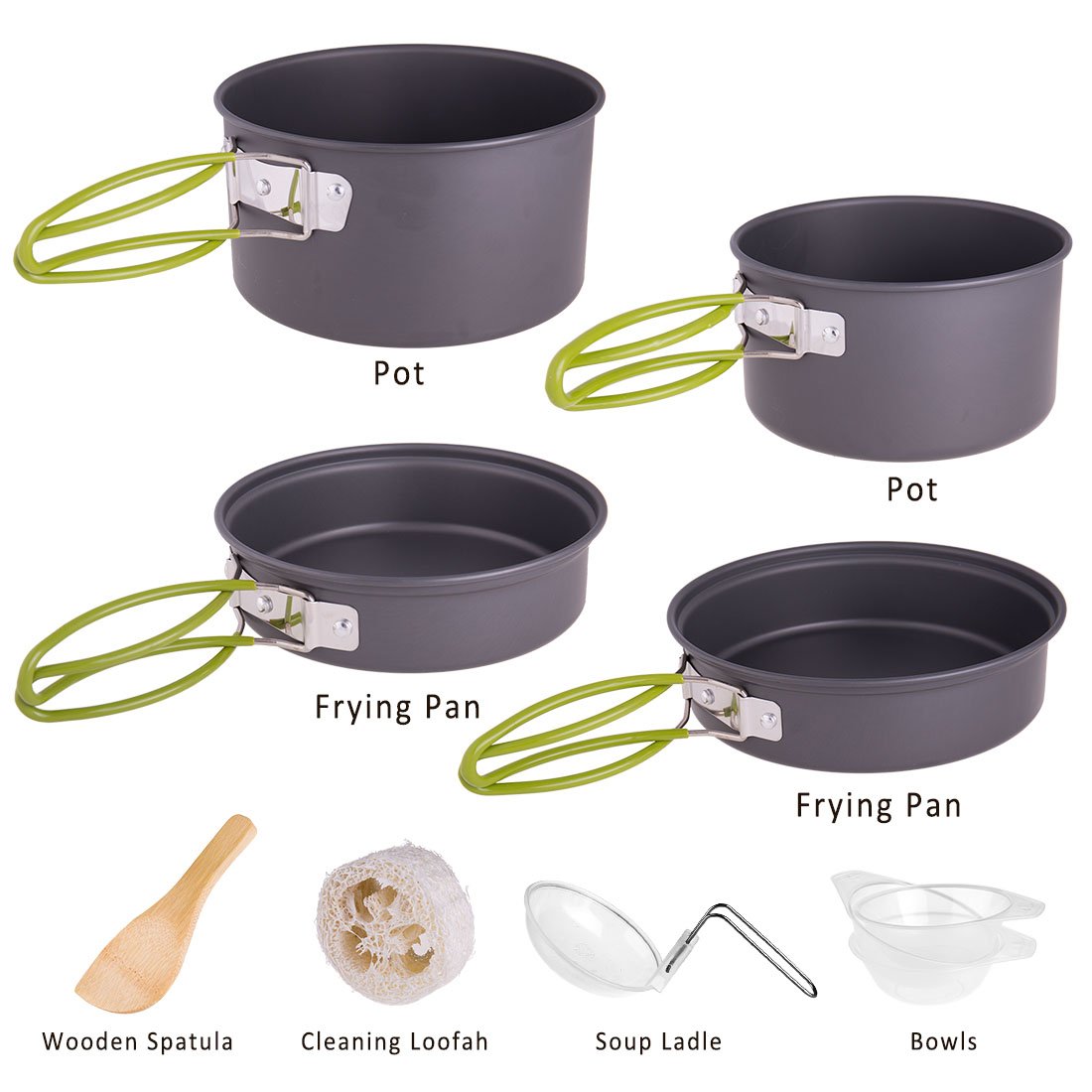 Buy RoryTory Camping Cookware Collapsible Cooking Pots & Pan Survival