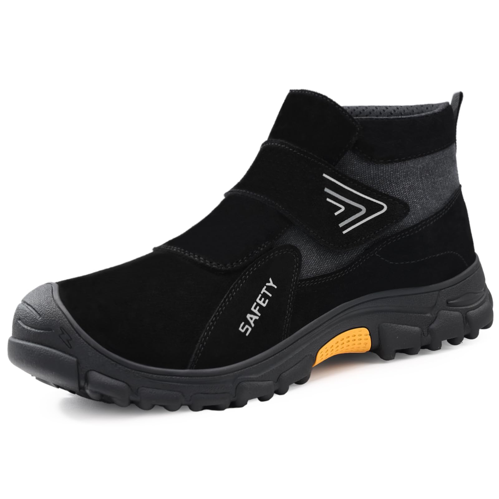 LAoutun Safety Trainers Men Steel Toe Cap Trainers Protective Safety Shoes Breathable Work Trainers Lightweight Work Shoes for Men Comfy Work Industrial Sneakers Puncture Proof Construction Work Boots