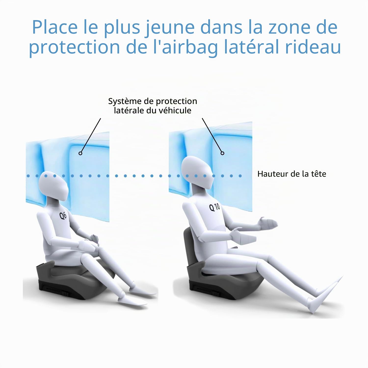 Play Three fix evo, Siège auto Rehausseur ISOFIX, Rehausseur auto léger, de 6 à 12 ans, 22-36 kg, 125-150 cm, Tinted Grey (Gris)