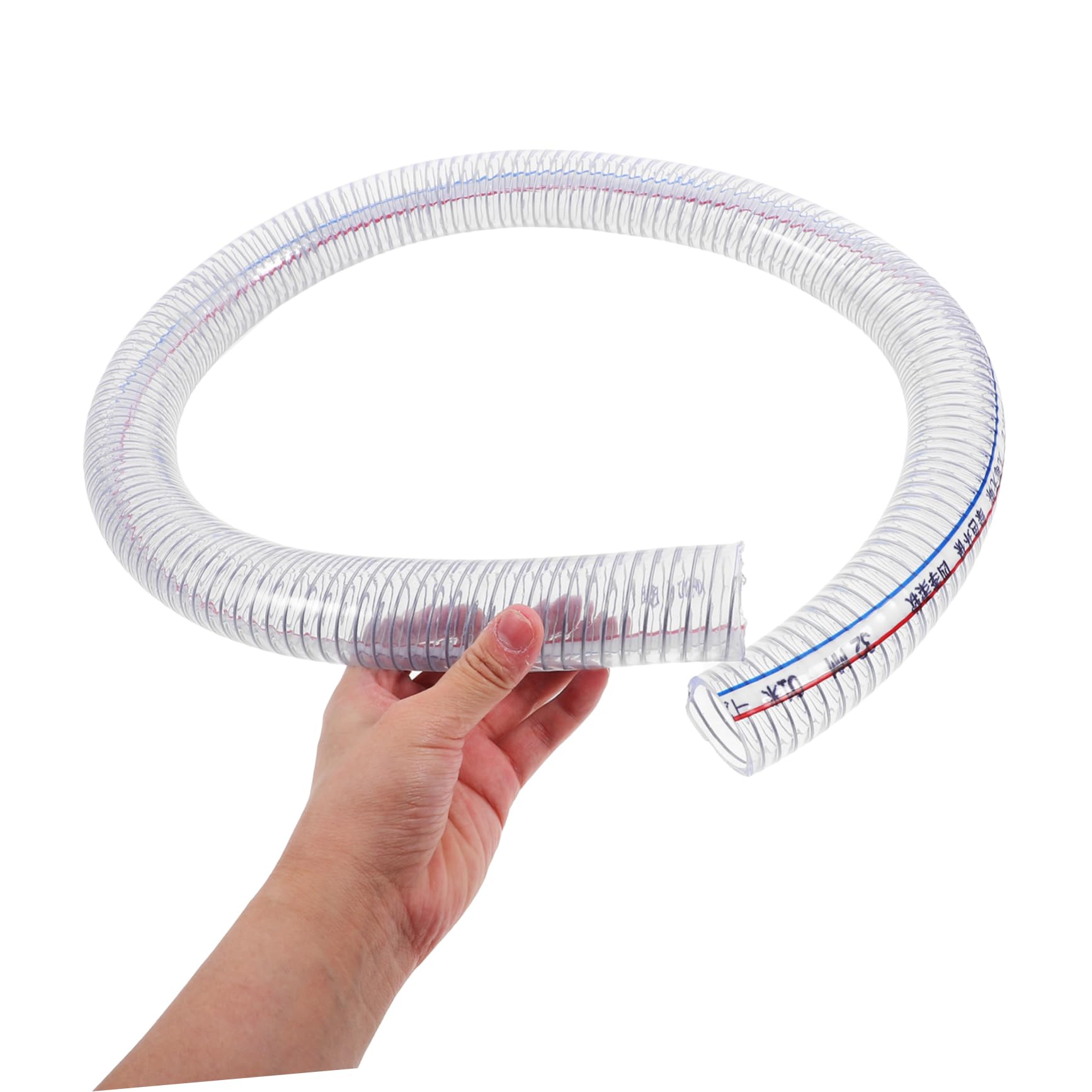 BUTIFULSIC Longevity Durability Spiral Steel Wire Reinforced Pvc Hose 1m for Pumping Draining