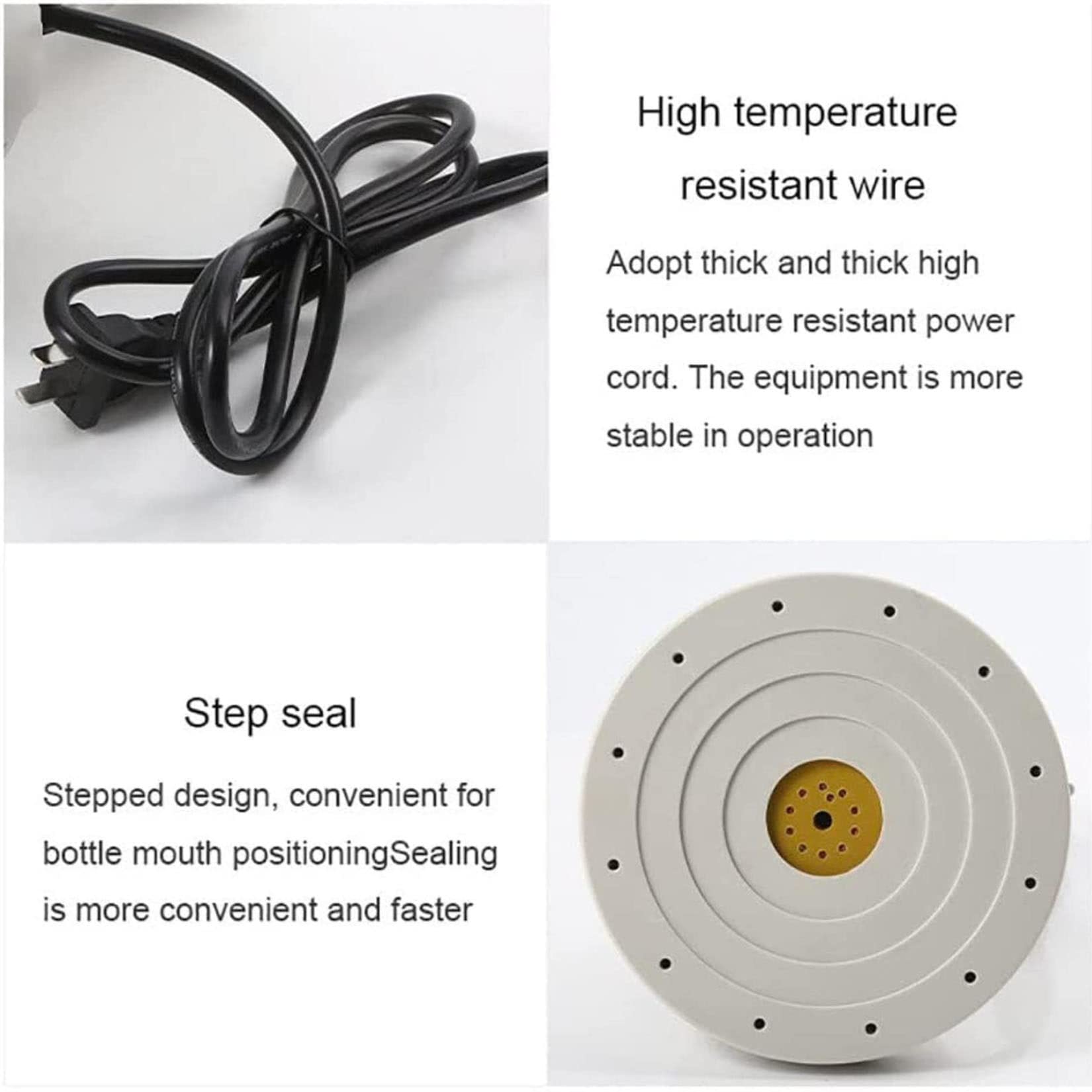 Tragbares Elektromagnetisches Induktionssiegelgerät, Integriertes Induktionssiegel, Einstellbar Für Kunststoffglasflaschen Mit Einem Durchmesser Von 20–100 Mm/20–130 Mm,20-130mm