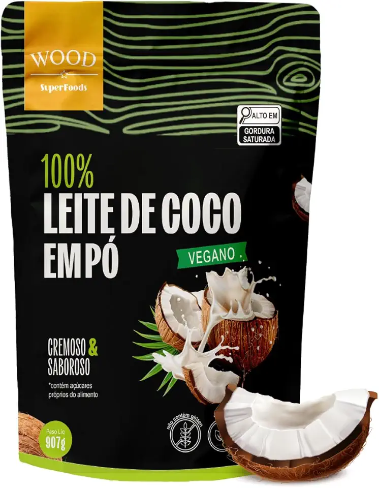 Leite de Coco em Pó 100% Puro Vegano Sem Lactose 907g
