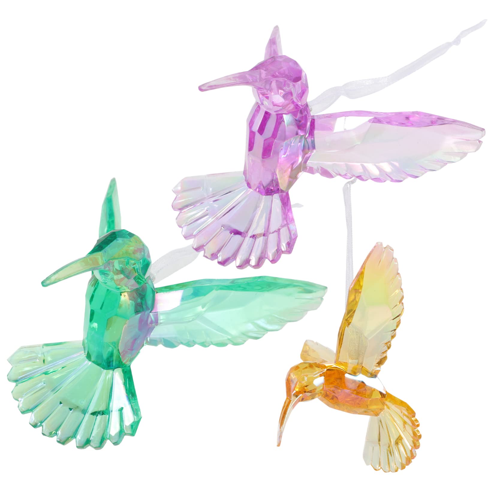 Alipis 9pezzi Ciondolo Acrilico Colibrì Decorativo Pendenti Iridescenti Per Decorazione Di Alberi Di Natale e Wreaths Qualità Premium e Design Elegante