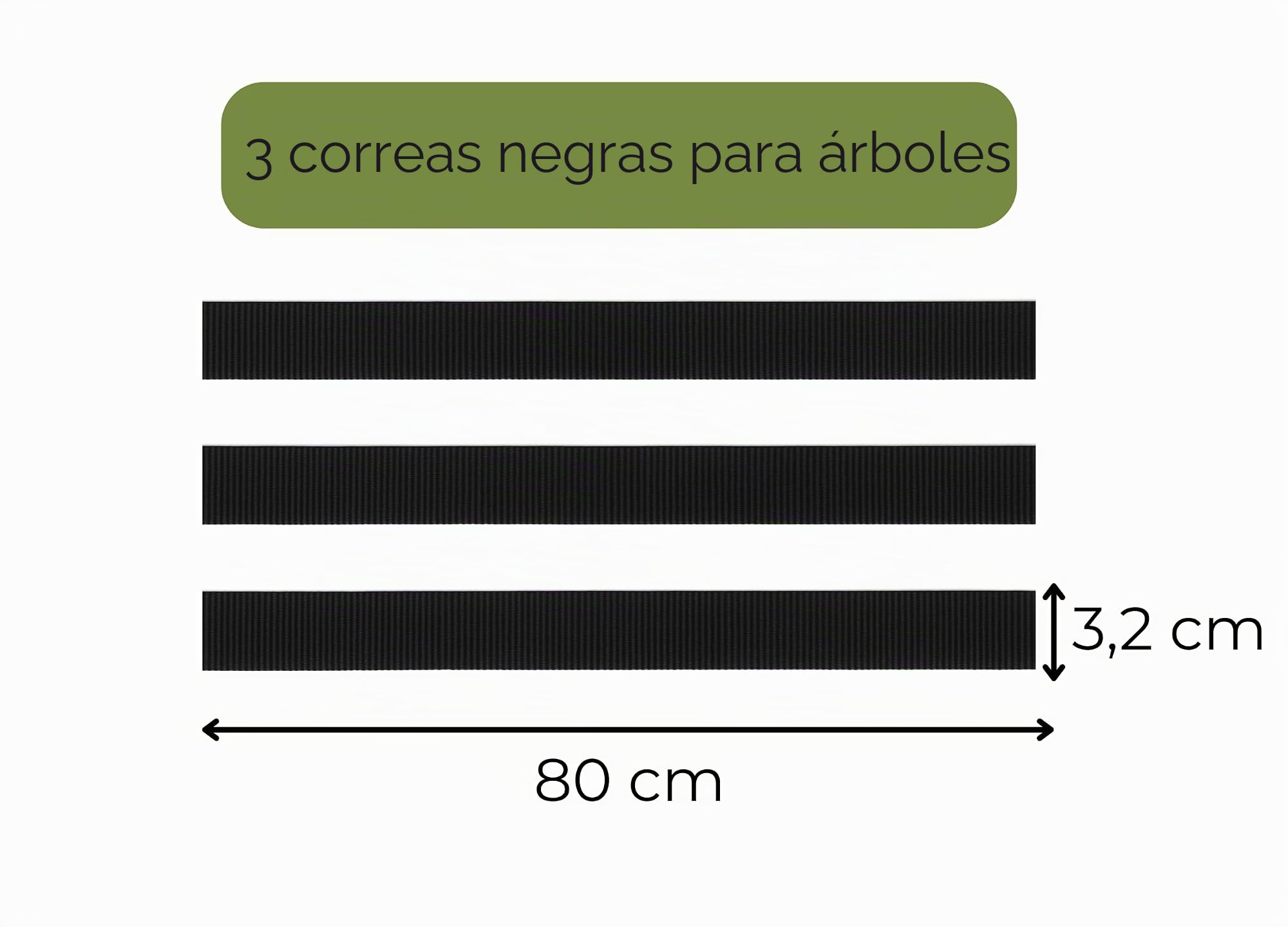 Tutor De Árbol Kit Completo Poste Ø6cm 240cm Soporte para Plantas 3 Postes De Madera 3 Correas Negras 6 Medias Estacas De Madera para Fijación De Árboles